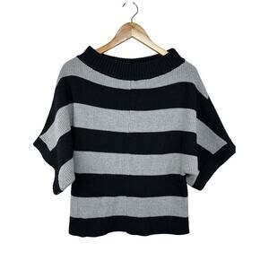 Tory Burch 100% Merino Wool Striped Dolman Sleeve Pullover Sweater Size XS